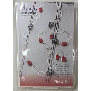 Annie's Simply Beads, Kit Of The Month, Fire & Ice, Jewelry Making BD087